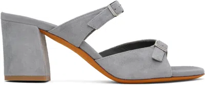 Maryam Nassir Zadeh Gray Una Heeled Sandals In 707 Quartz