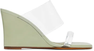 Maryam Nassir Zadeh Green Olympia Wedge Heeled Sandals In 704 Sage