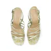 Maryam Nassir Zadeh Ira Olive Sandals In Green