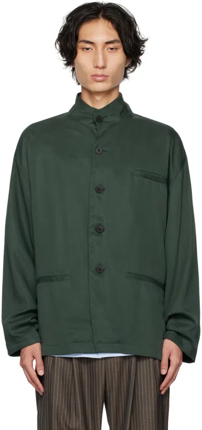 Maryam Nassir Zadeh Khaki Neffe Blazer In Dark Green