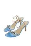 Maryam Nassir Zadeh Paola Sandal In Stone Wash In Blue