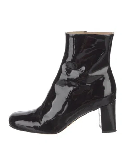 Pre-owned Maryam Nassir Zadeh Patent Leather Boots In Black