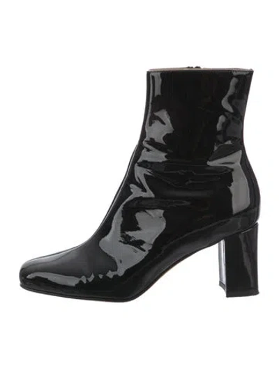 Pre-owned Maryam Nassir Zadeh Patent Leather Boots In Black