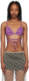 Maryam Nassir Zadeh Purple Mara Bikini Top In Plum