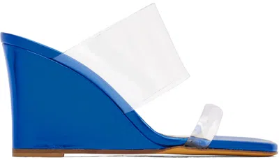 Maryam Nassir Zadeh Ssense Exclusive Blue Olympia Heeled Sandals In 534 Lapis