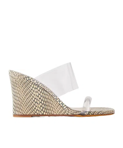 Maryam Nassir Zadeh Olympia Pvc Wedge Sandals In Brown