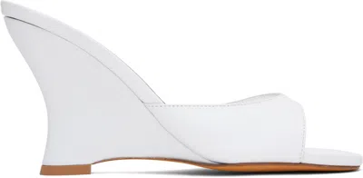 Maryam Nassir Zadeh White Lido Wedge Heeled Sandals In 029 White Calf