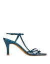 Maryam Nassir Zadeh Woman Sandals Pastel Blue Size 11 Calfskin
