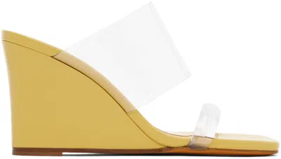 Maryam Nassir Zadeh Yellow Olympia Wedge Heeled Sandals In 659 Mousse