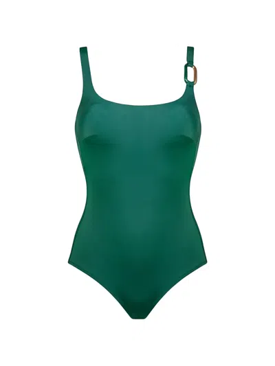 Maryan Mehlhorn Buckle-detail Swimsuit In Green