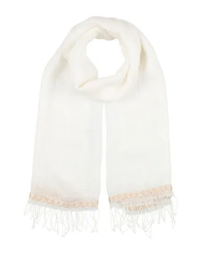 Maryan Mehlhorn Woman Scarf Ivory Size - Linen In White