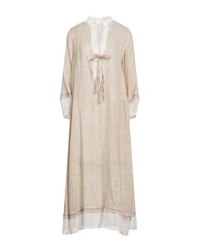 Marybloom Woman Maxi Dress Beige Size S Linen In Brown