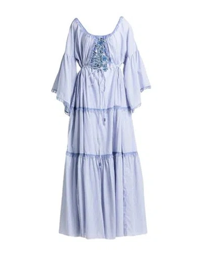 Marybloom Woman Maxi Dress Blue Size S Cotton