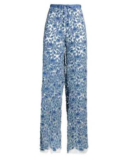 Marybloom Woman Pants Blue Size S Cotton