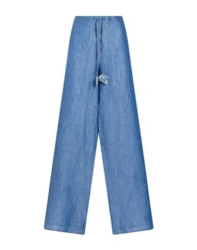 Marybloom Woman Pants Blue Size S Linen