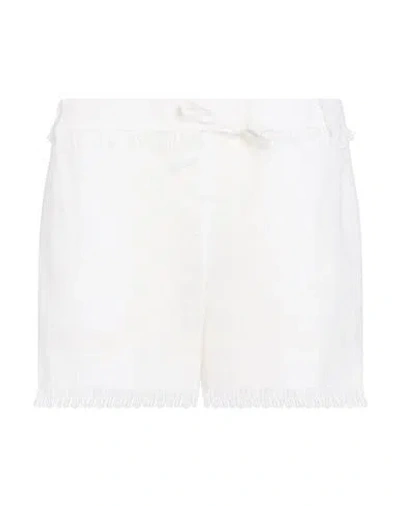 Marybloom Woman Shorts & Bermuda Shorts White Size M Linen