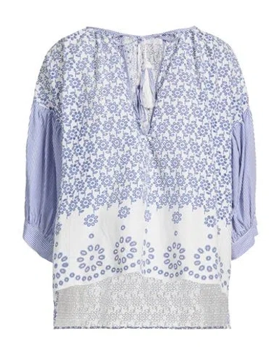Marybloom Woman Top Blue Size M Cotton