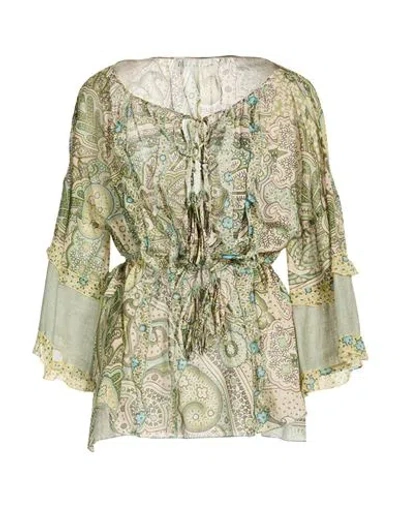 Marybloom Woman Top Sage Green Size S Cotton In Multi