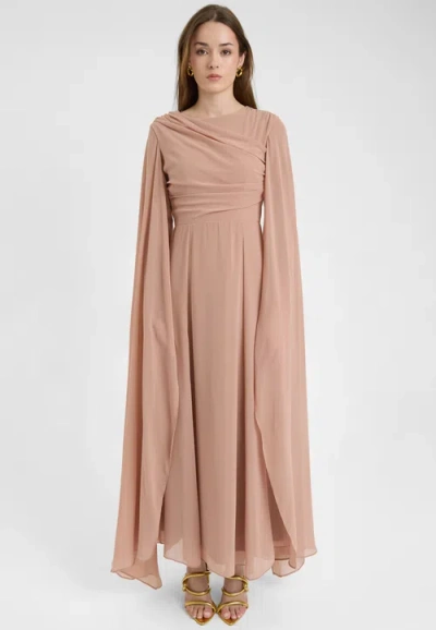 Maryisa Modest Chiffon Dress Maxi With Wrap Style Top
