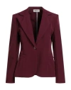 Maryley Woman Blazer Burgundy Size 8 Polyester, Elastane
