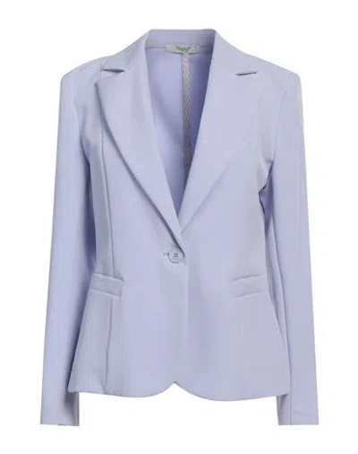 Maryley Woman Blazer Lilac Size 10 Polyester, Elastane In Purple