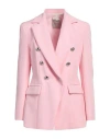 Maryley Woman Blazer Pink Size 10 Polyester, Elastane