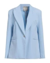 Maryley Woman Blazer Sky Blue Size 10 Polyester, Elastane