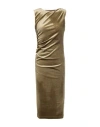 Maryley Woman Midi Dress Sage Green Size 6 Polyester, Elastane, Lurex In Green