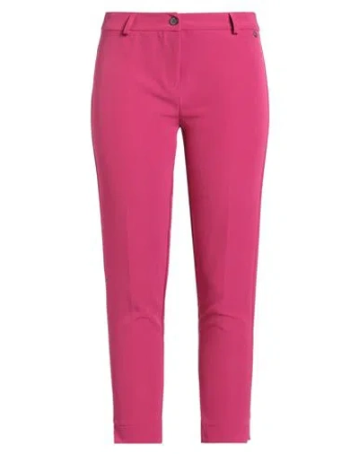Maryley Woman Pants Fuchsia Size 10 Polyester, Elastane In Pink