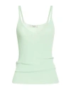 Maryley Woman Top Light Green Size M Viscose, Polyamide In Multi