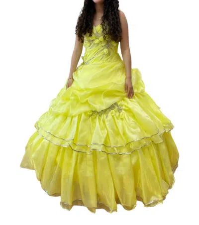 Mary's Bridal Kids' Off Shoulder Quinceañera Dress In Canary In Yellow