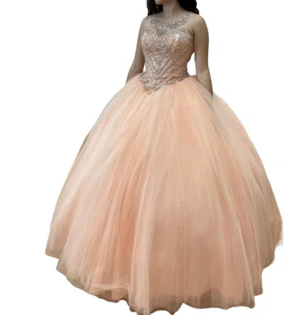 Mary's Bridal Kids' Sleeveless Quinceañera Dress In Peach In Pink