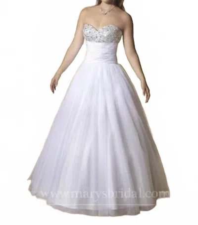 Mary's Bridal Strapless Crystall Ball Gown In White