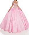 Mary's Bridal Timeless Luster Satin Ball Gown In Pink In Pink