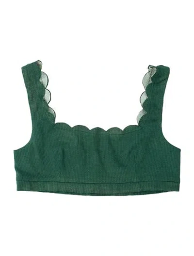 Pre-owned Marysia Animal Print Top In Green