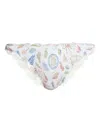 Marysia Antibes Cameo-print Bikini Bottoms In White