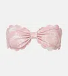 Marysia Antibes Floral Bandeau Bikini Top In Pink
