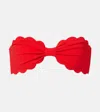 Marysia Antibes Scalloped Bandeau Bikini Top In Red