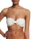 Marysia Antibes Scalloped Bandeau Swim Top In Coconut