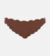 Marysia Antibes Scalloped Bikini Botom In Brown