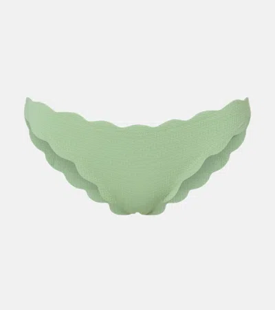 Marysia Antibes Scalloped Bikini Bottoms In Green