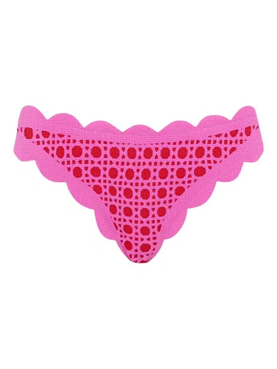 Marysia Antibes Scalloped Bikini Bottoms In Pink
