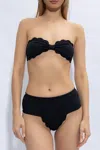 Marysia Antibes Scalloped Bandeau Swim Top In Black
