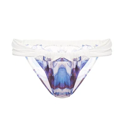 Marysia Bari Bikini Bottom Blue Print/coconut In White