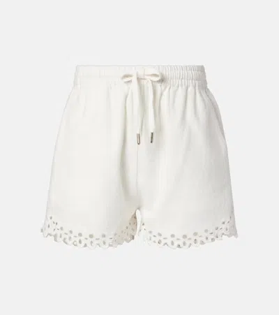 Marysia Bellini Leopard-print Cotton-blend Shorts In White