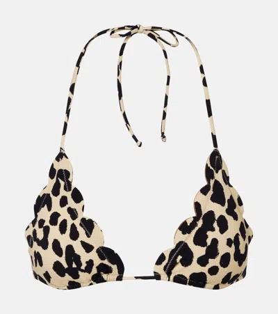Marysia Broadway Leopard-print Bikini Top In Animal Print
