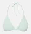 Marysia Broadway Scallop-edge Bikini Top In Green