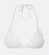 Marysia Broadway Scalloped Bikini Top In White