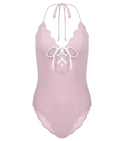 Marysia Broadway Tie Maillot In Lavender In Purple