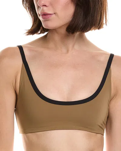 Marysia Calacatta Two-tone Bikini Top In Brown